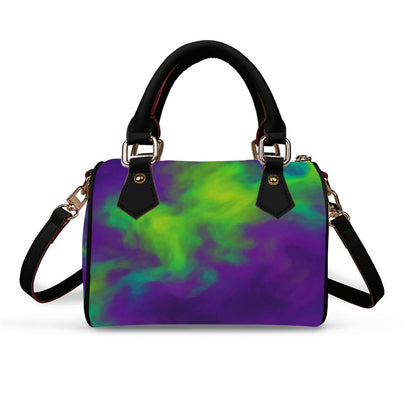 Unisex Classic Barrel-Shaped PU Leather Handbag