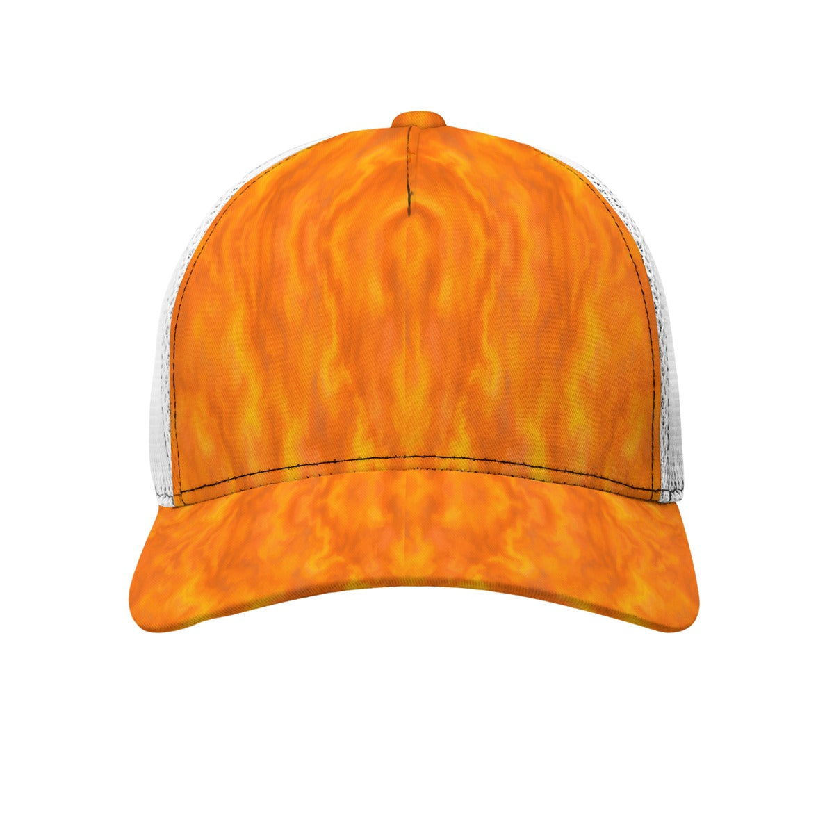 Unisex Black Buckle Peaked Mesh Cap With Box