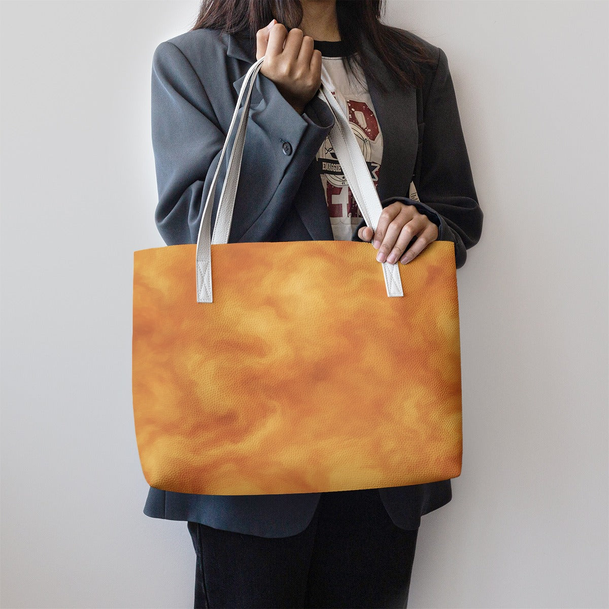 Unisex Stylish PU Leather Tote Bag