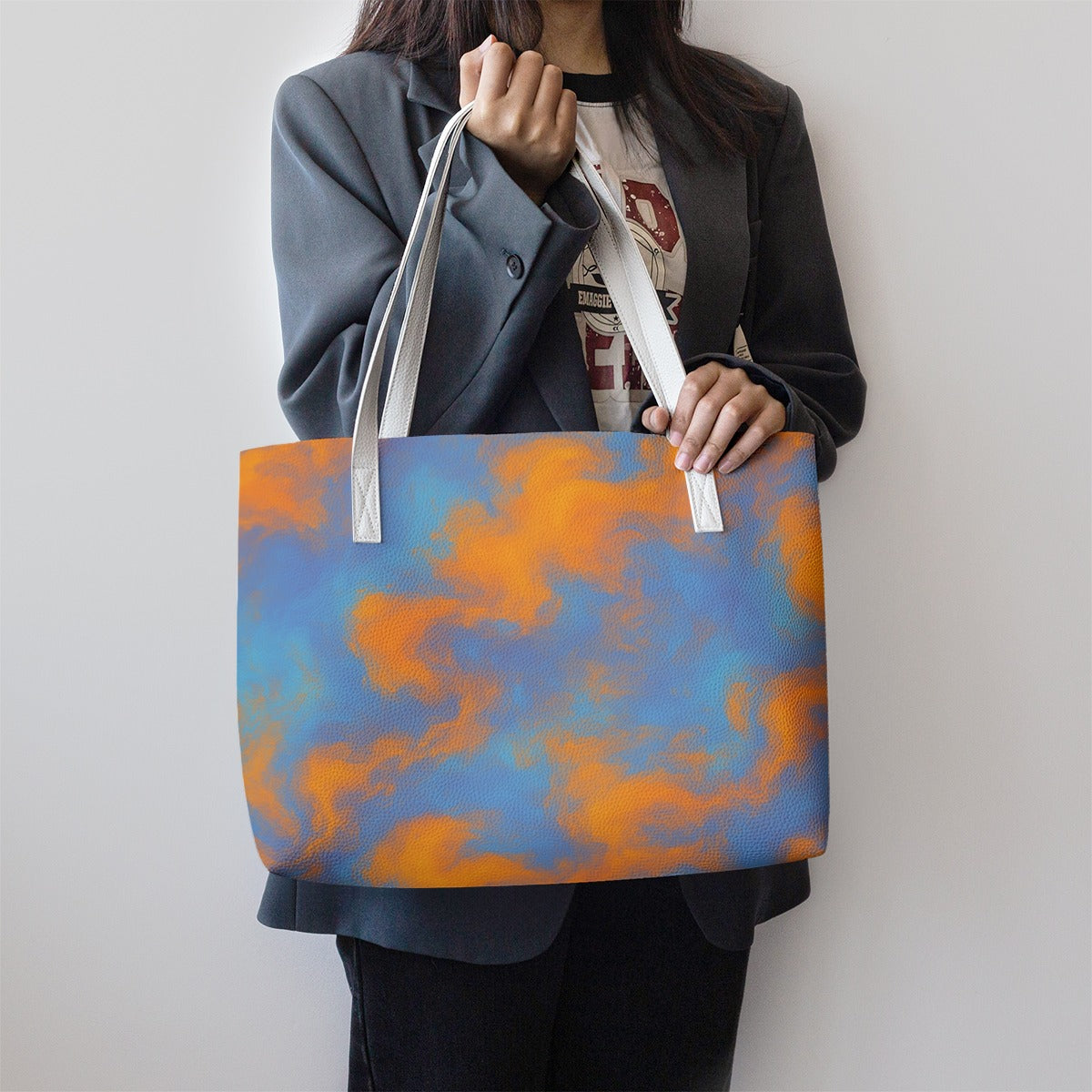 Unisex Stylish PU Leather Tote Bag