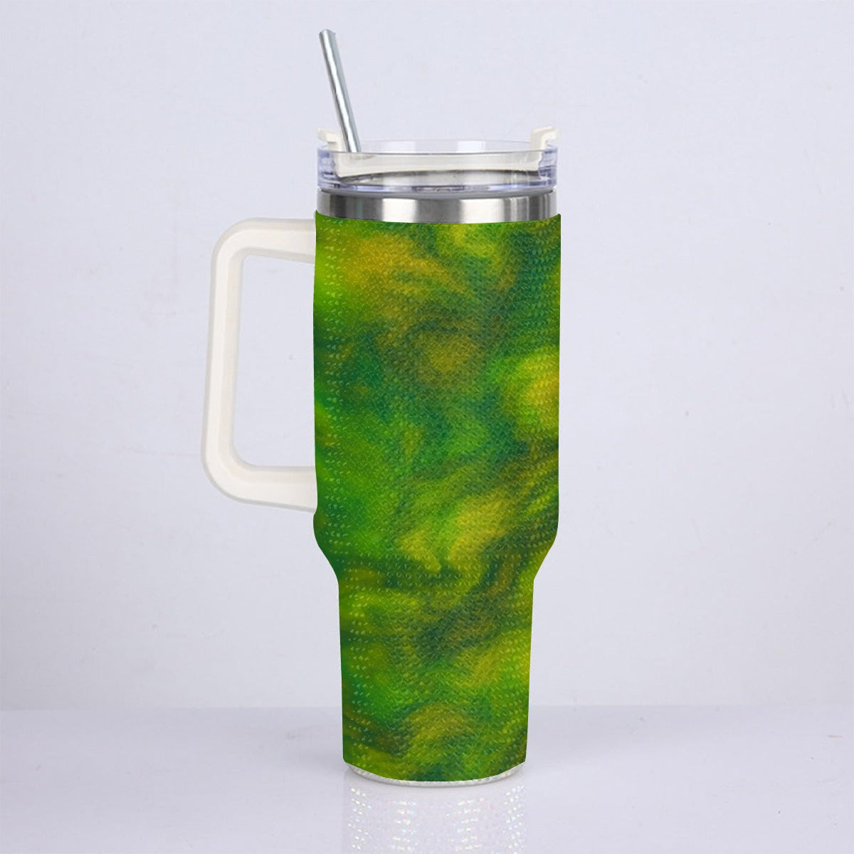Unisex 40oz Diamond Cup With Stainless Steel Straw