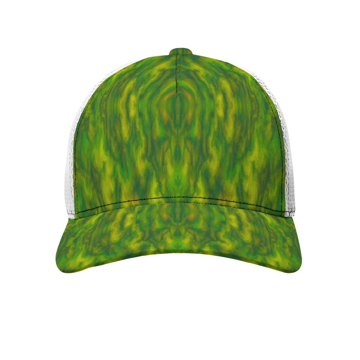 Unisex Black Buckle Peaked Mesh Cap With Box