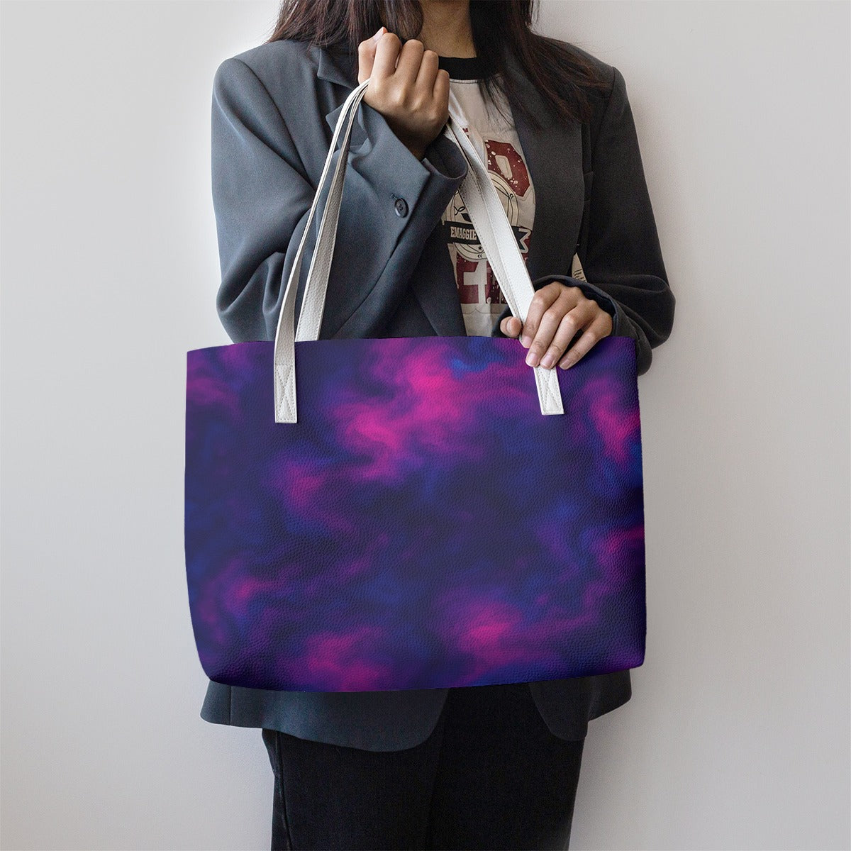 Unisex Stylish PU Leather Tote Bag