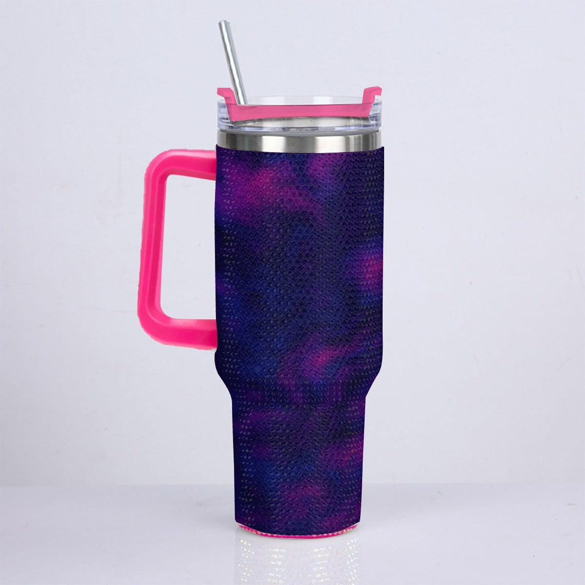 Unisex 40oz Diamond Cup With Stainless Steel Straw