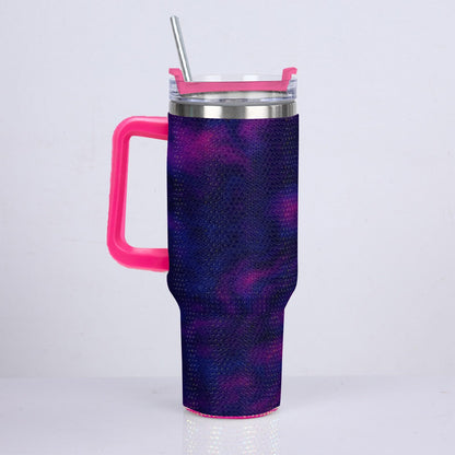 Unisex 40oz Diamond Cup With Stainless Steel Straw