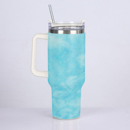 Unisex 40oz Diamond Cup With Stainless Steel Straw