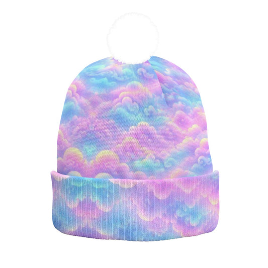 Knitted Hat With Pom-Pom
