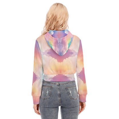 Women's Crop Top Hoodie With Zipper Closure