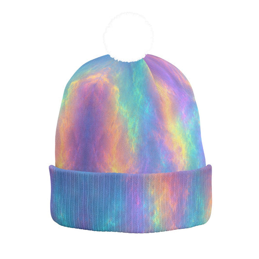 Knitted Hat With Pom-Pom