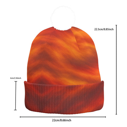 Unisex Knitted Hat With Pom-Pom