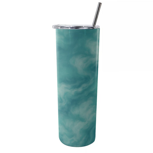 Unisex Glitter Tumbler With Stainless Steel Straw 20oz