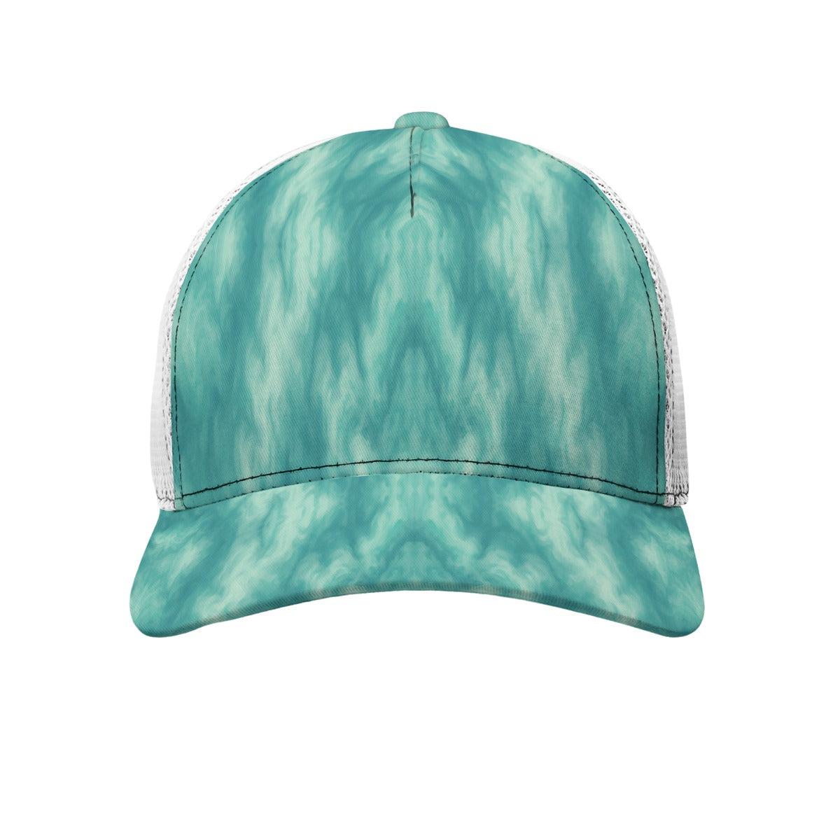 Unisex Black Buckle Peaked Mesh Cap With Box