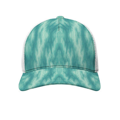 Unisex Black Buckle Peaked Mesh Cap With Box