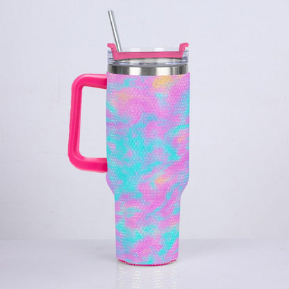 Unisex 40oz Diamond Cup With Stainless Steel Straw