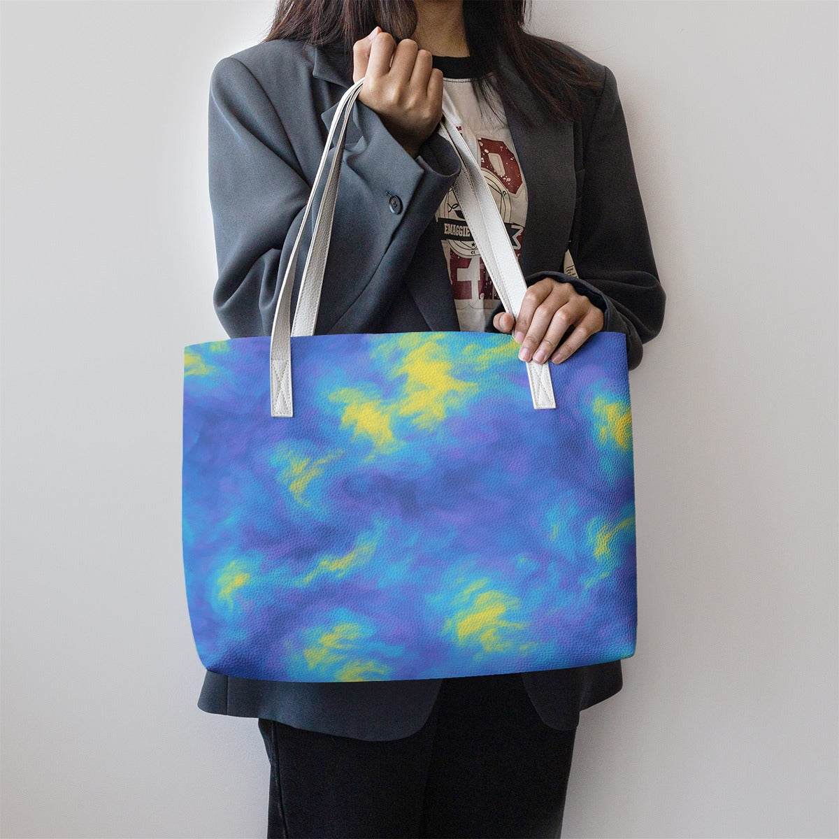 Unisex Stylish PU Leather Tote Bag