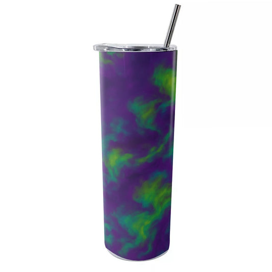 Unisex Glitter Tumbler With Stainless Steel Straw 20oz