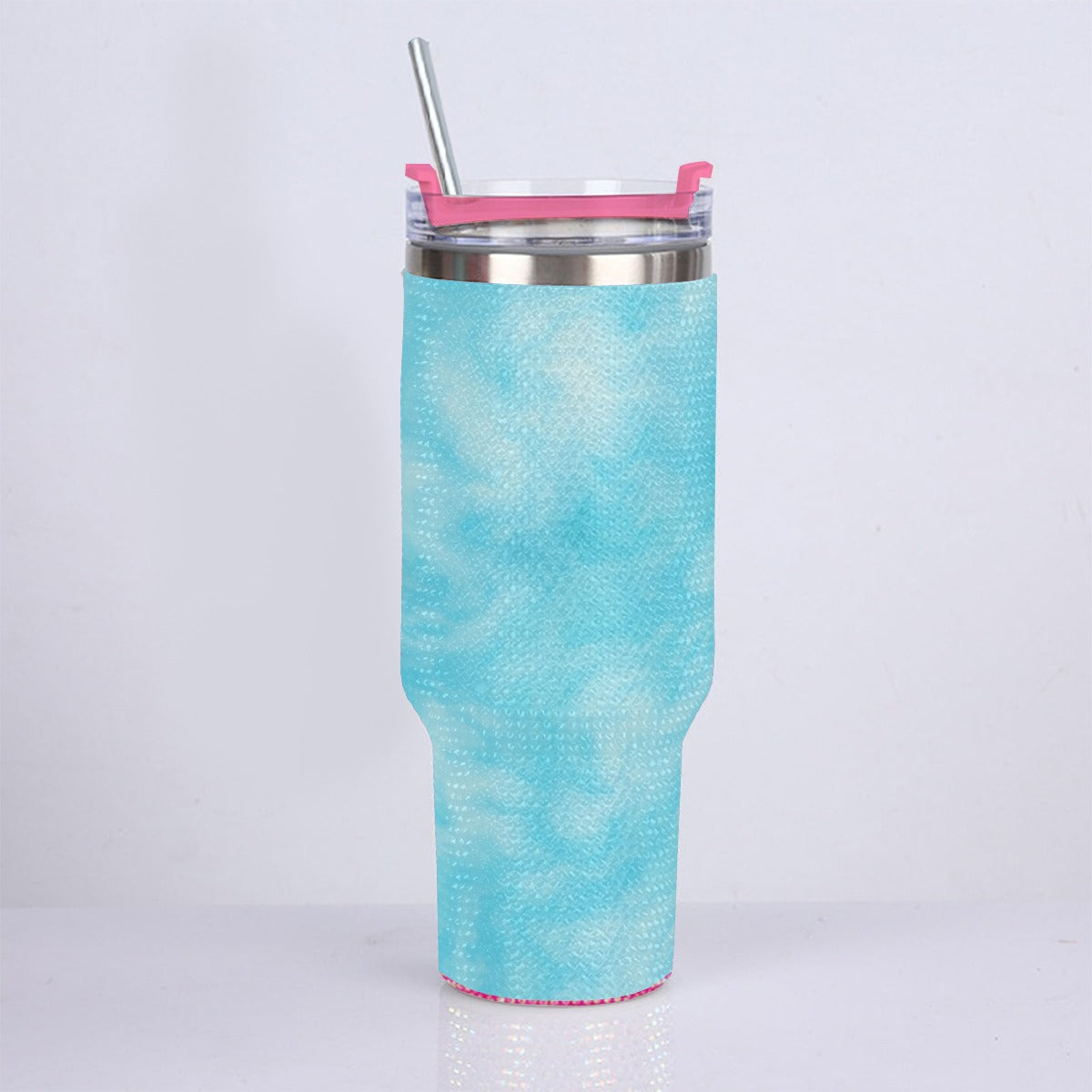 Unisex 40oz Diamond Cup With Stainless Steel Straw