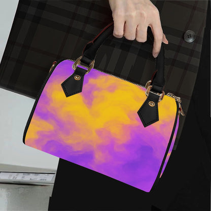 Unisex Classic Barrel-Shaped PU Leather Handbag