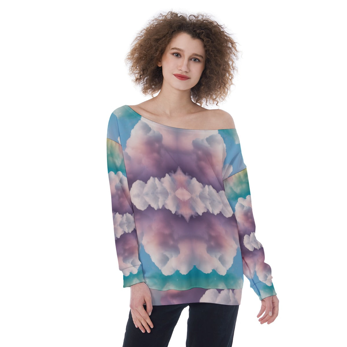 Women's Off-Shoulder Sweatshirt