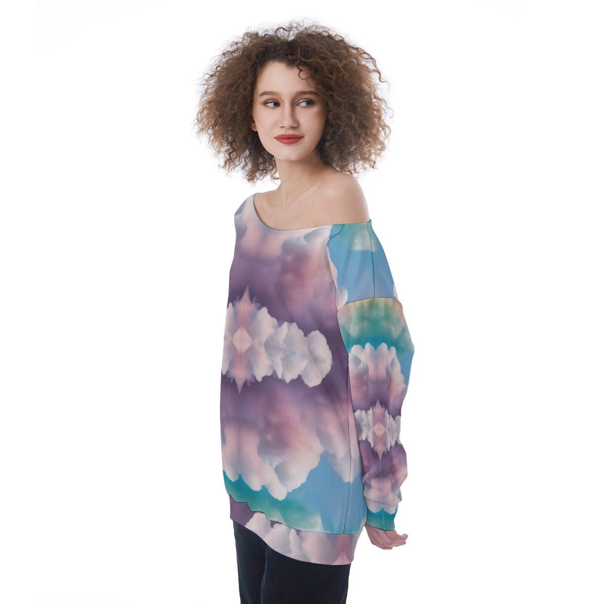 Women's Off-Shoulder Sweatshirt