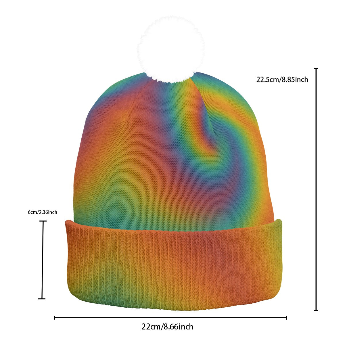 Unisex Knitted Hat With Pom-Pom