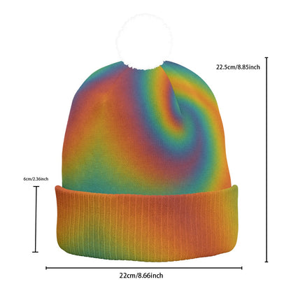 Unisex Knitted Hat With Pom-Pom