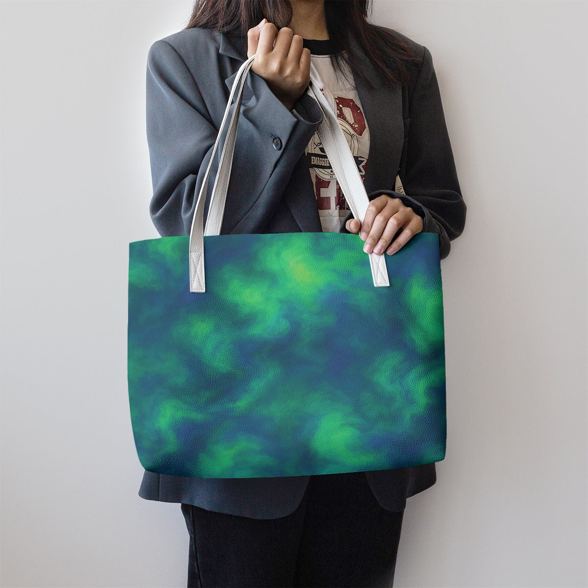 Unisex Stylish PU Leather Tote Bag