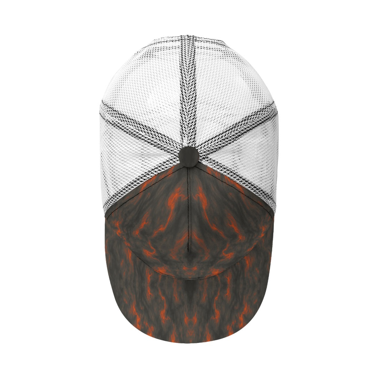 Unisex Black Buckle Peaked Mesh Cap With Box