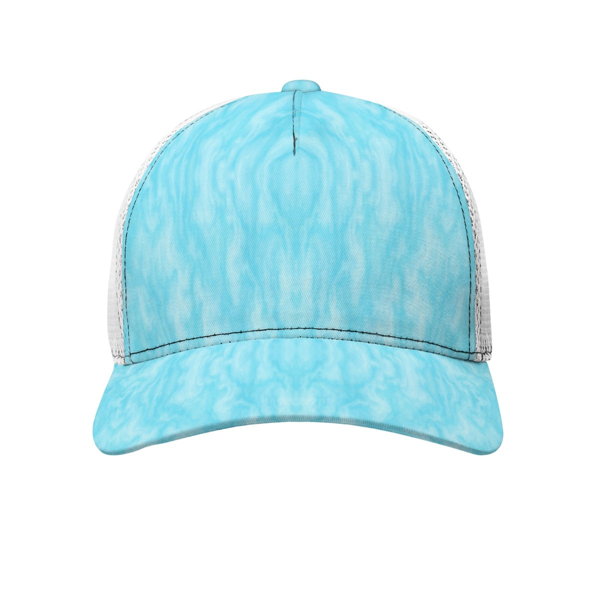 Unisex Black Buckle Peaked Mesh Cap With Box