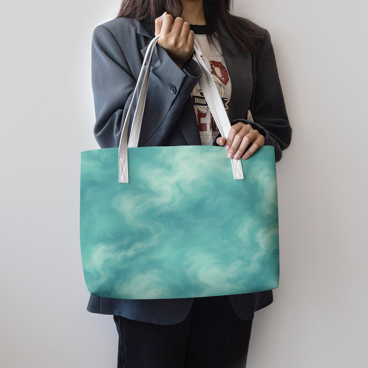 Unisex Stylish PU Leather Tote Bag