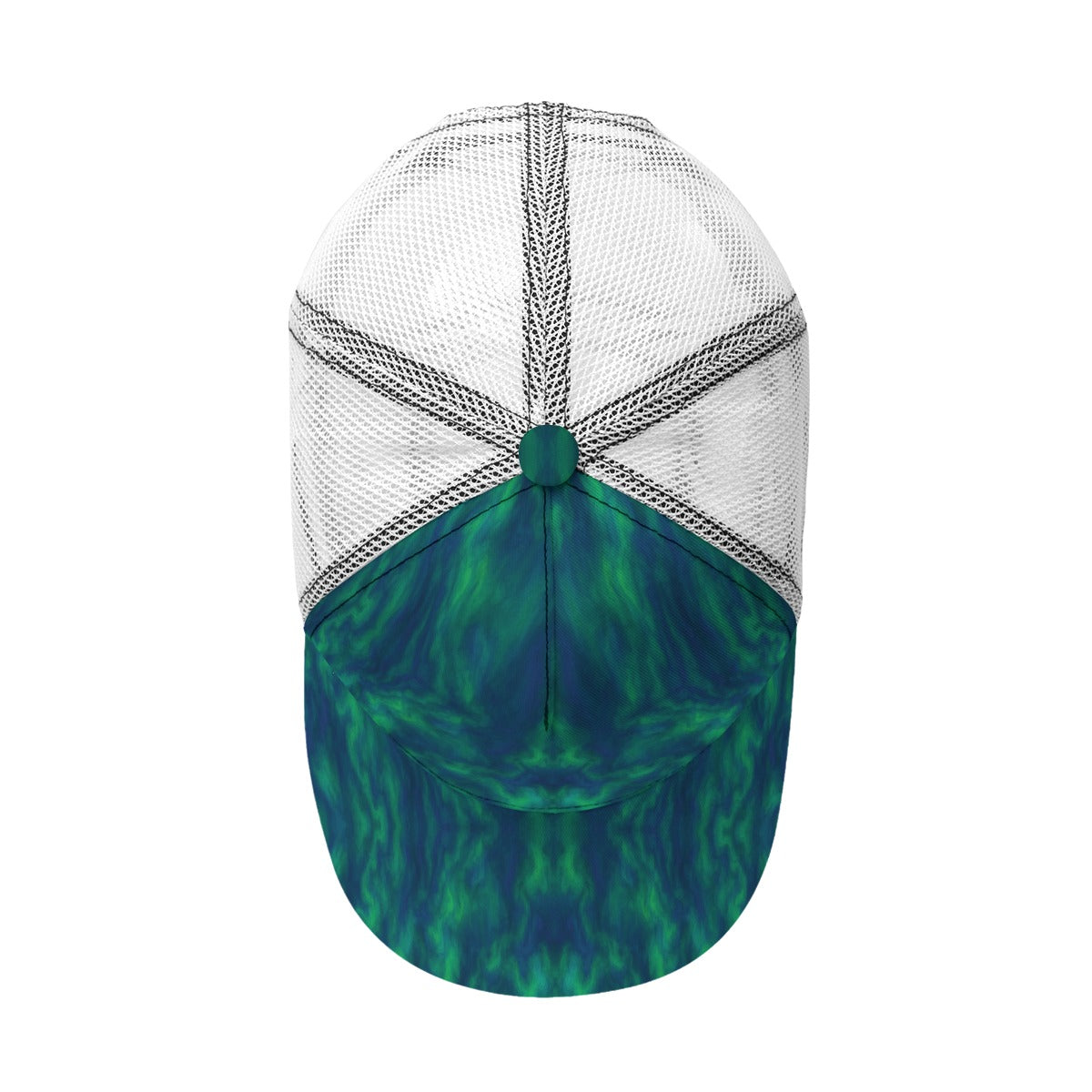 Unisex Black Buckle Peaked Mesh Cap With Box