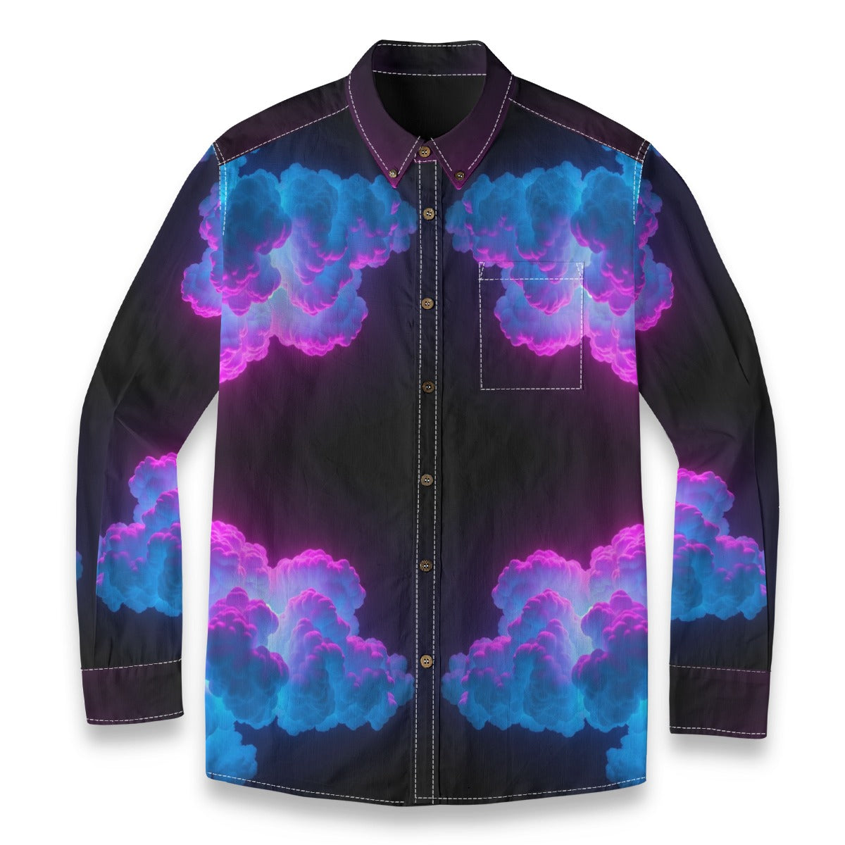 Men's Casual Lapel Long Sleeve Shirt|125GSM Cotton