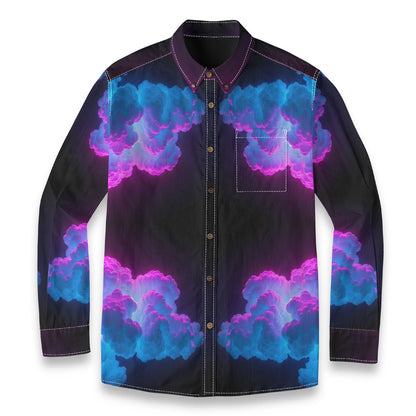 Men's Casual Lapel Long Sleeve Shirt|125GSM Cotton