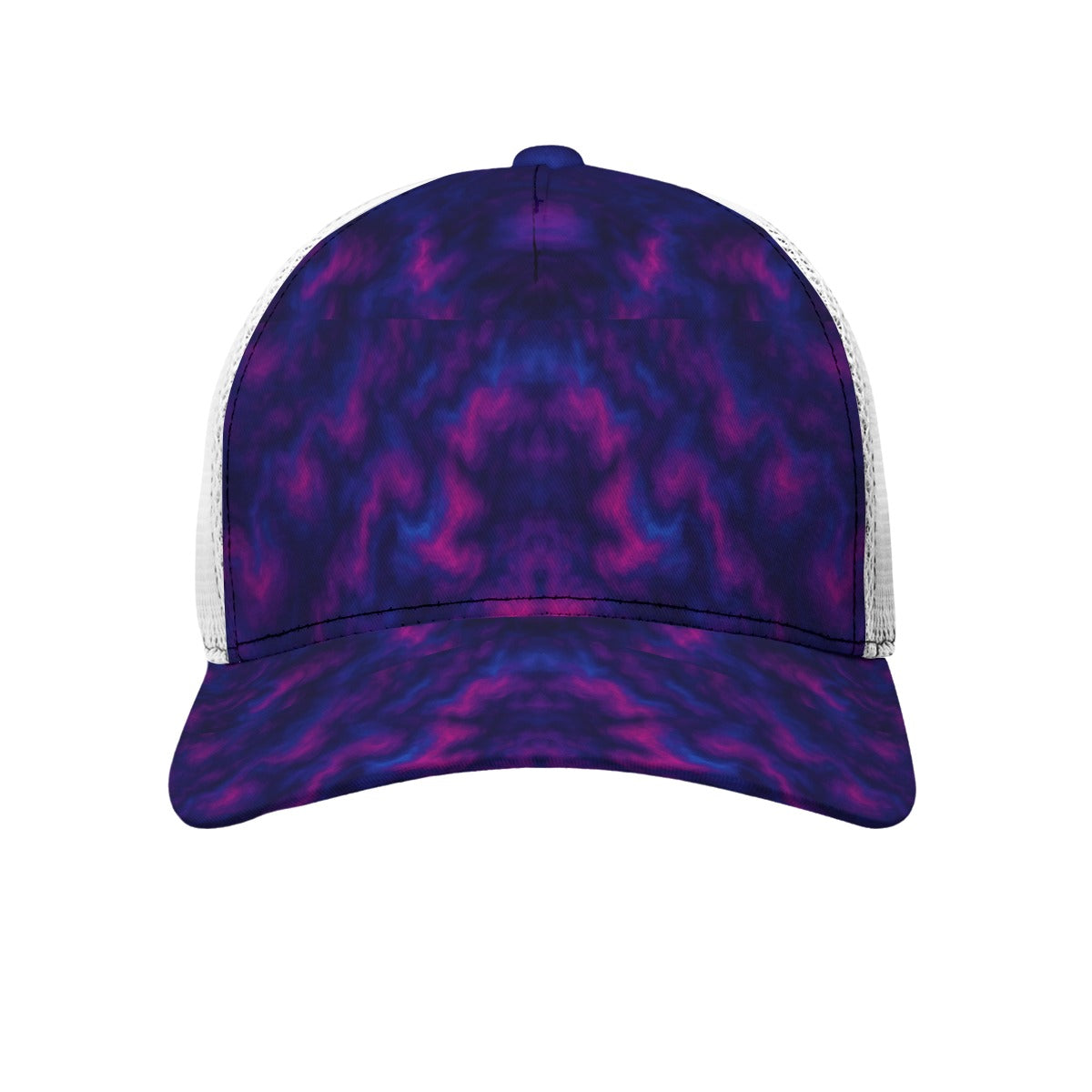 Unisex Black Buckle Peaked Mesh Cap With Box