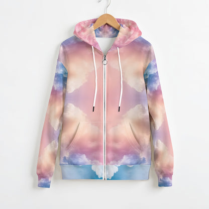 Unisex Circle Zip-up Hoodie|310GSM Cotton