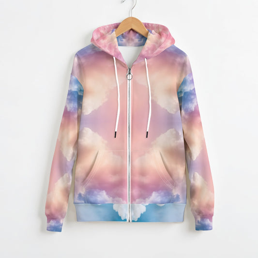 Unisex Circle Zip-up Hoodie|310GSM Cotton