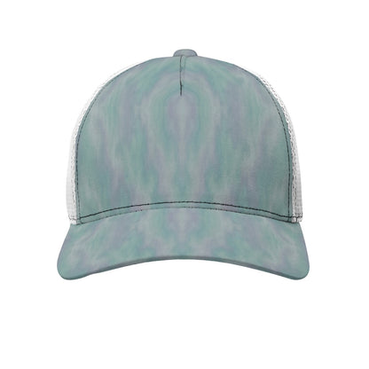 Unisex Black Buckle Peaked Mesh Cap With Box