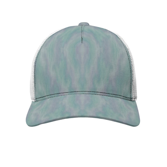 Unisex Black Buckle Peaked Mesh Cap With Box