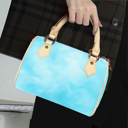 Unisex Classic Barrel-Shaped PU Leather Handbag