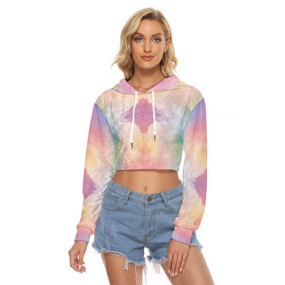 Women's Crop Top Hoodie|Velvet