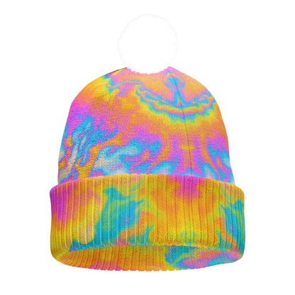 Knitted Hat With Pom-Pom