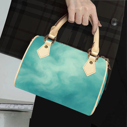 Unisex Classic Barrel-Shaped PU Leather Handbag