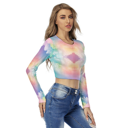 Women's Round Neck Crop Top T-Shirt