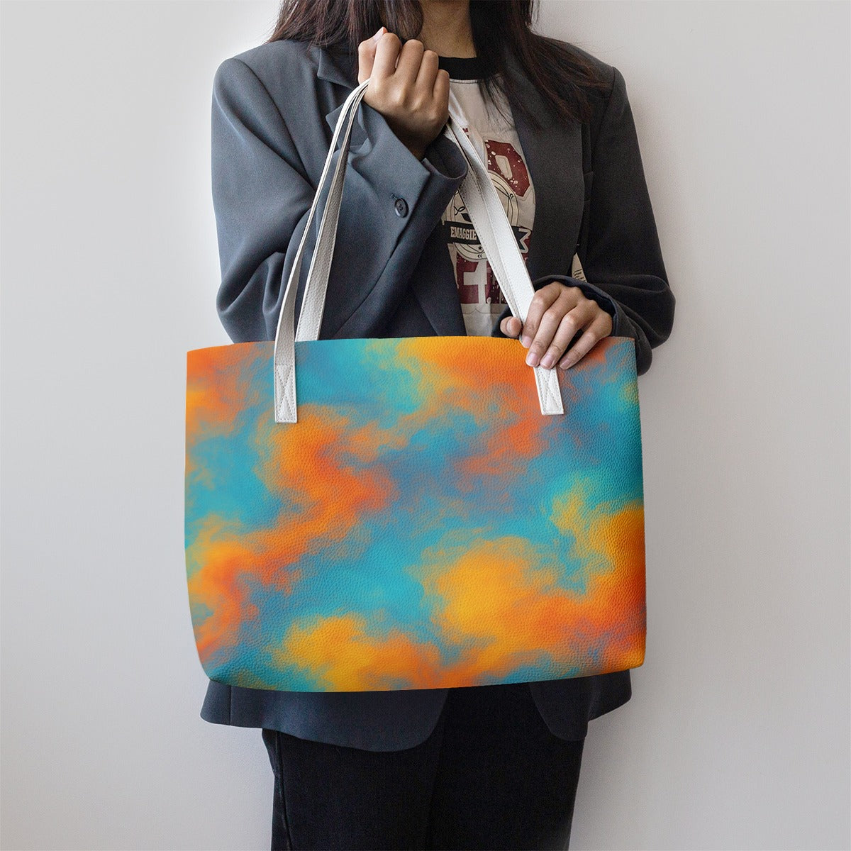 Unisex Stylish PU Leather Tote Bag