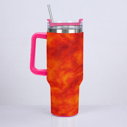 Unisex 40oz Diamond Cup With Stainless Steel Straw