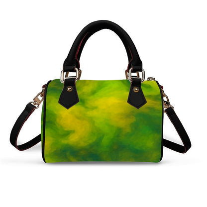 Unisex Classic Barrel-Shaped PU Leather Handbag