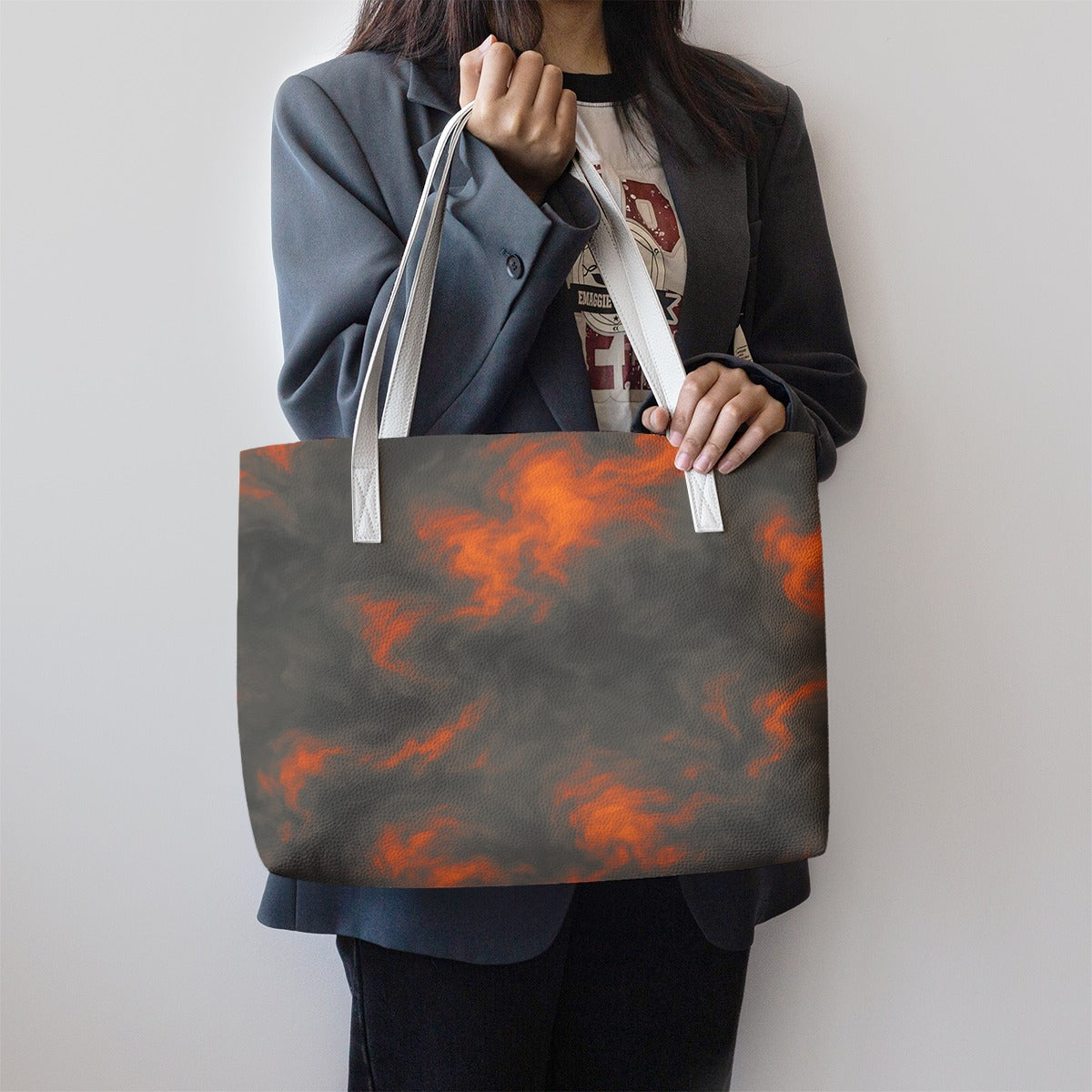 Unisex Stylish PU Leather Tote Bag