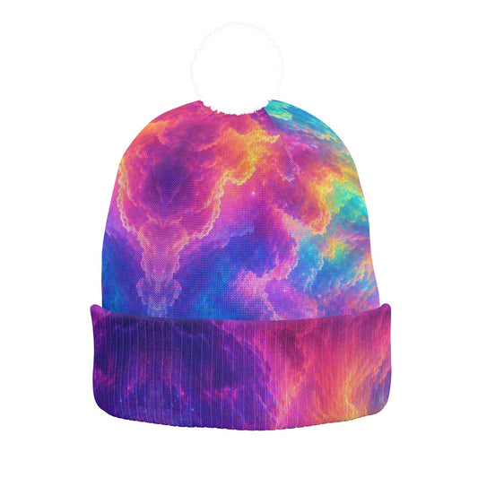 Knitted Hat With Pom-Pom