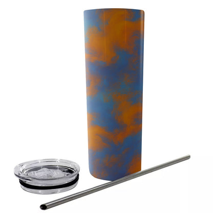 Unisex Glitter Tumbler With Stainless Steel Straw 20oz