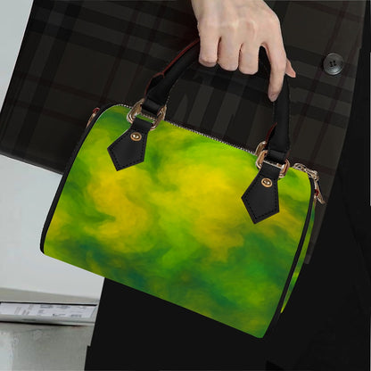 Unisex Classic Barrel-Shaped PU Leather Handbag